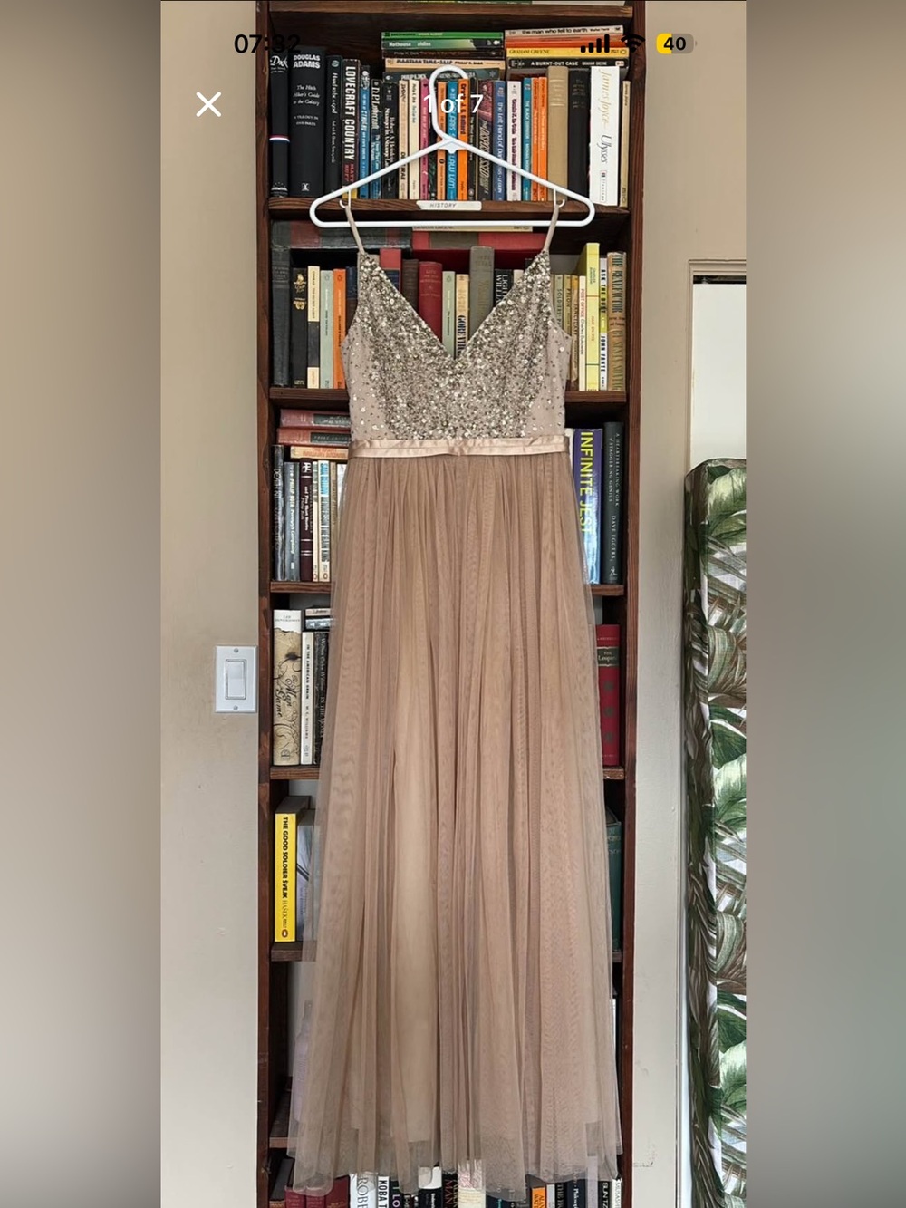 BHLDN Soft Blush Taupe Bridal Lining Dress Panel